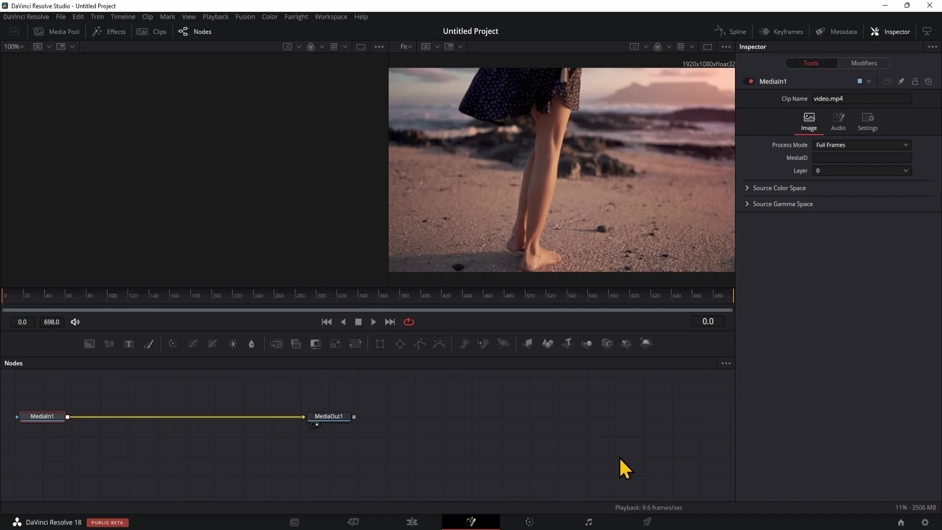 The basics of the Fusion area in DaVinci Resolve