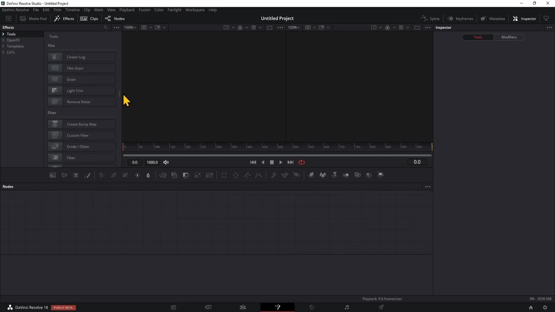 DaVinci Resolve's fusion-områdens grundlag