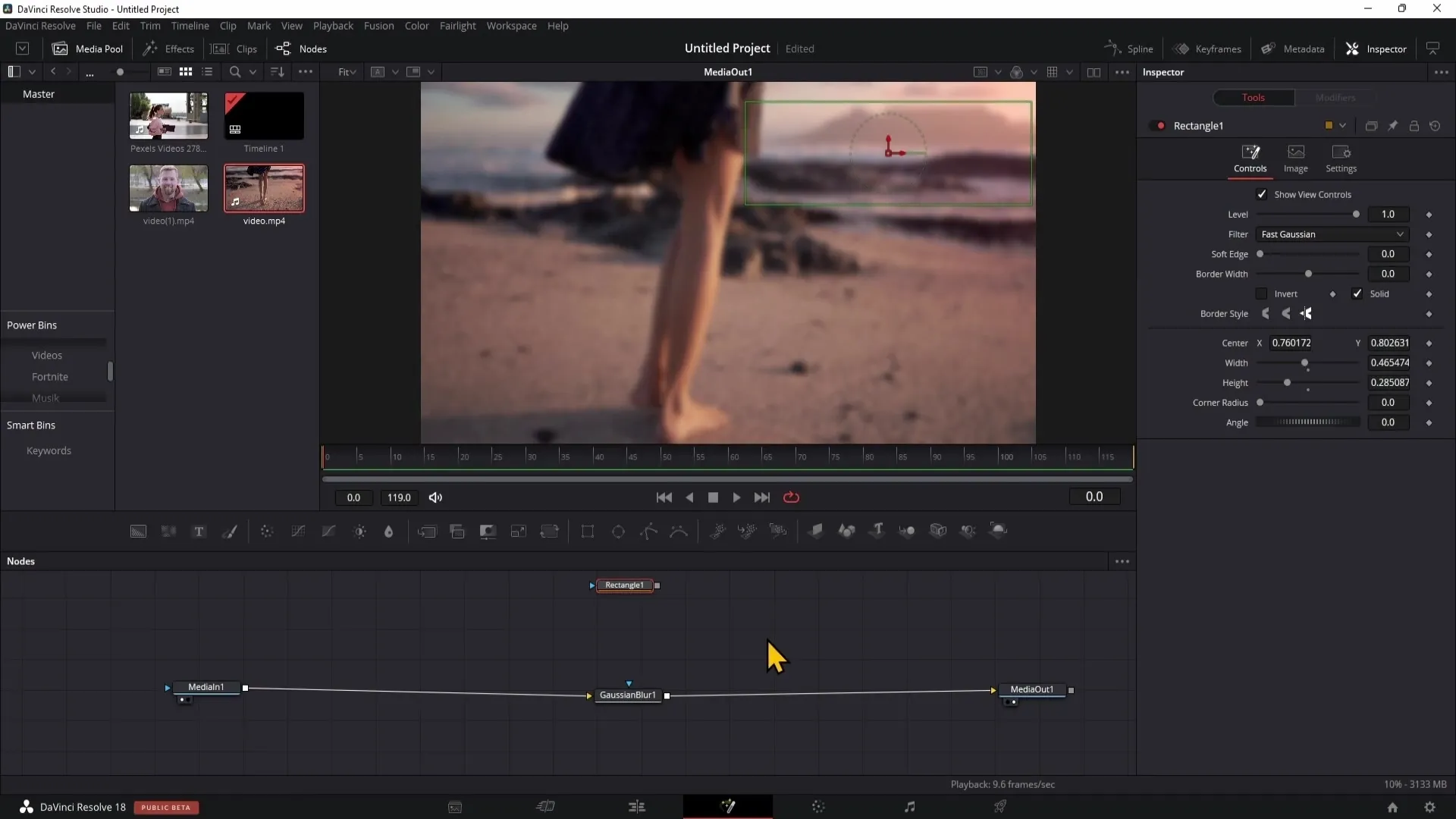 I fondamenti del settore Fusion in DaVinci Resolve