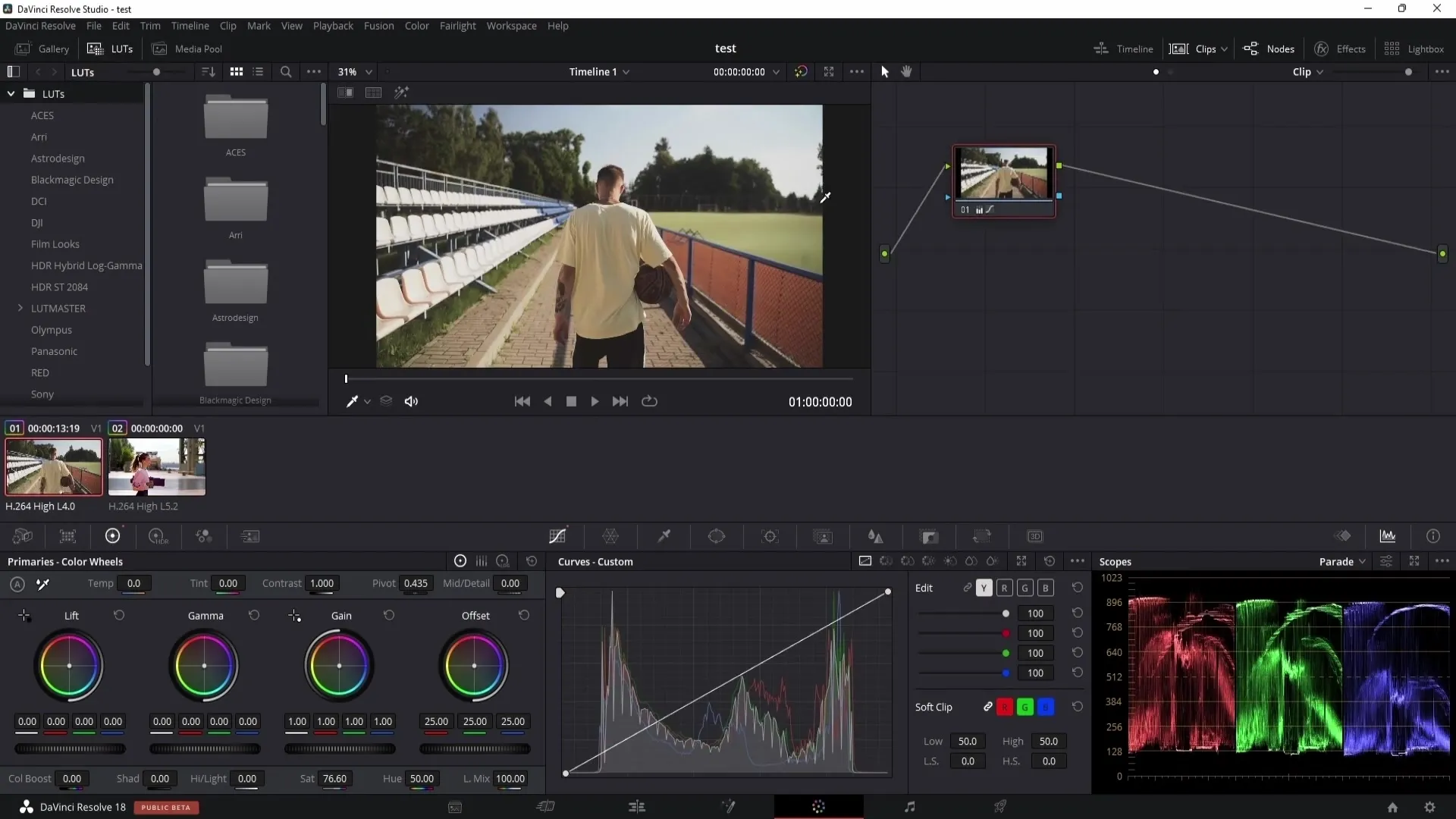 Koreksi warna di DaVinci Resolve: Panduan komprehensif