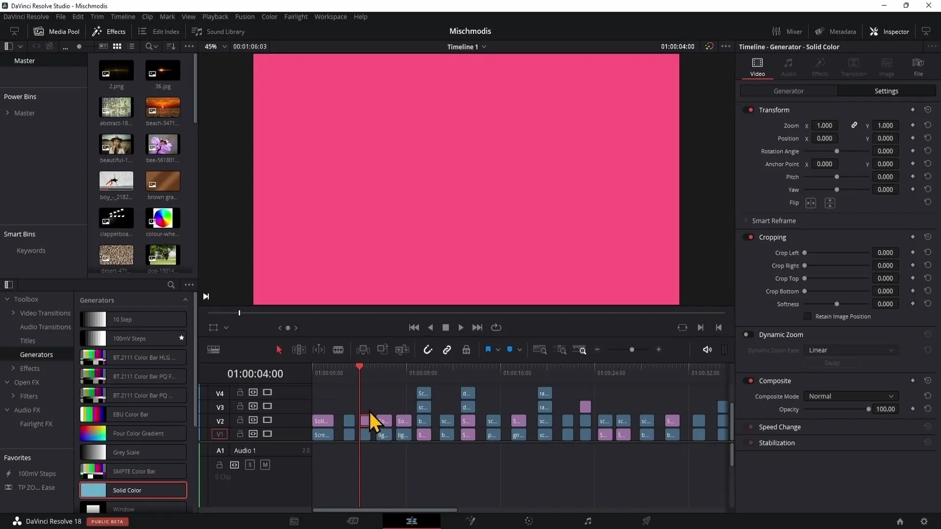 DaVinci Resolve: Utilisation des modes de composition (première partie)