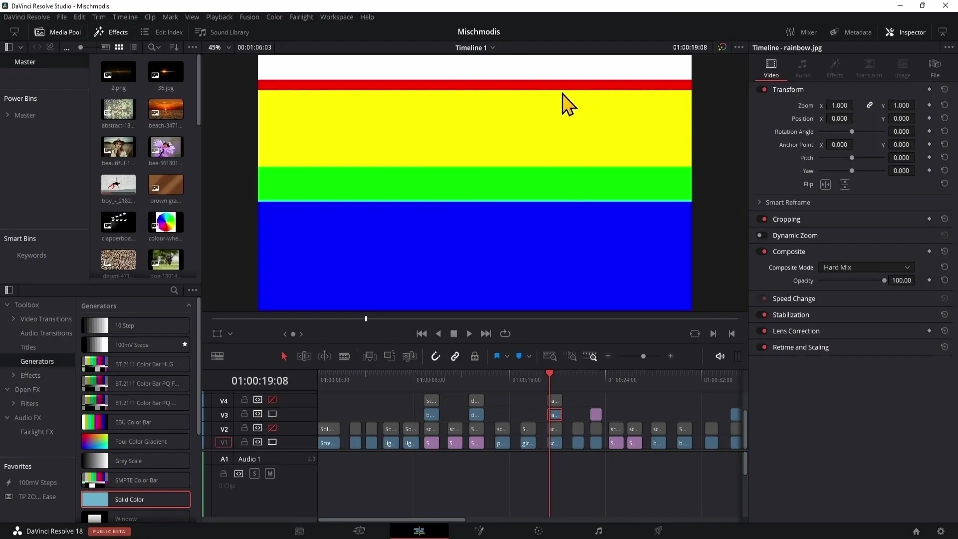 DaVinci Resolve: Mode campuran untuk koreksi warna kreatif