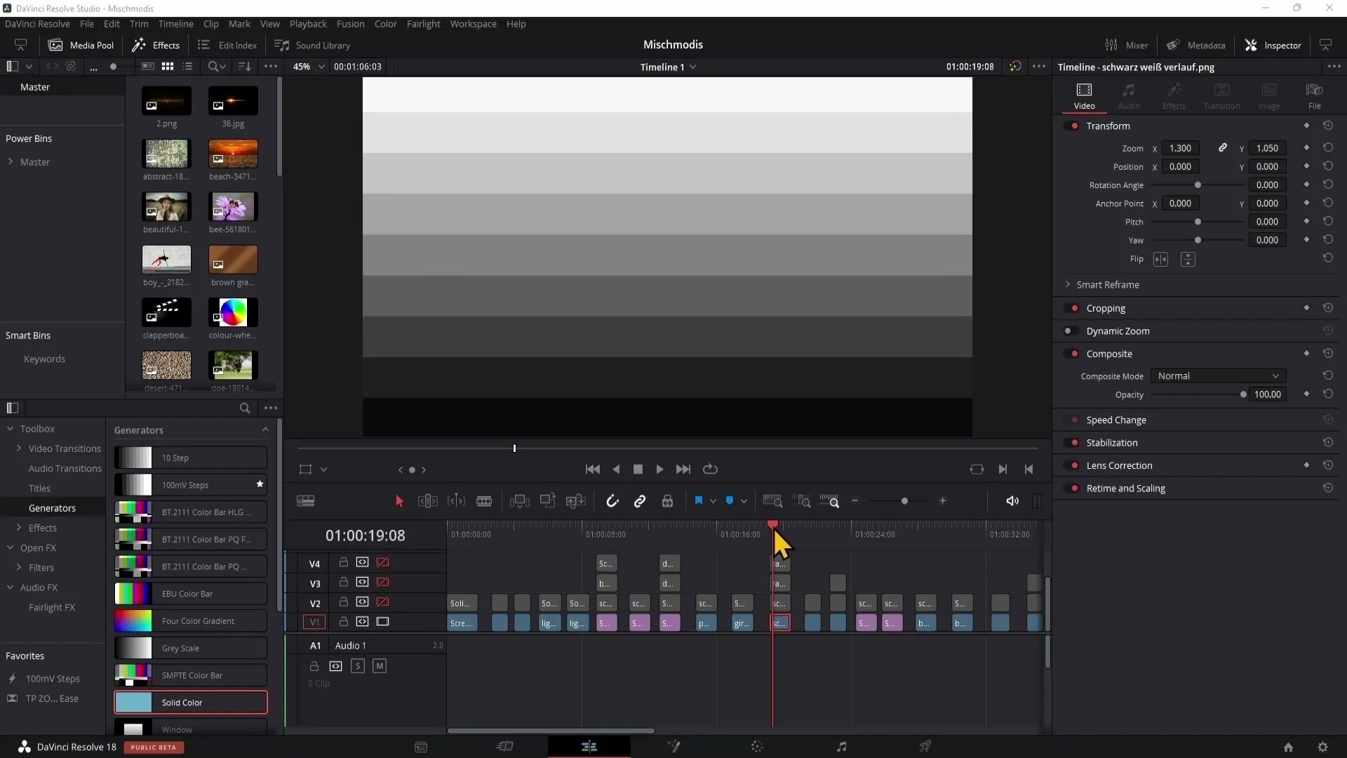 DaVinci Resolve: Mixing modes for creative color corrections