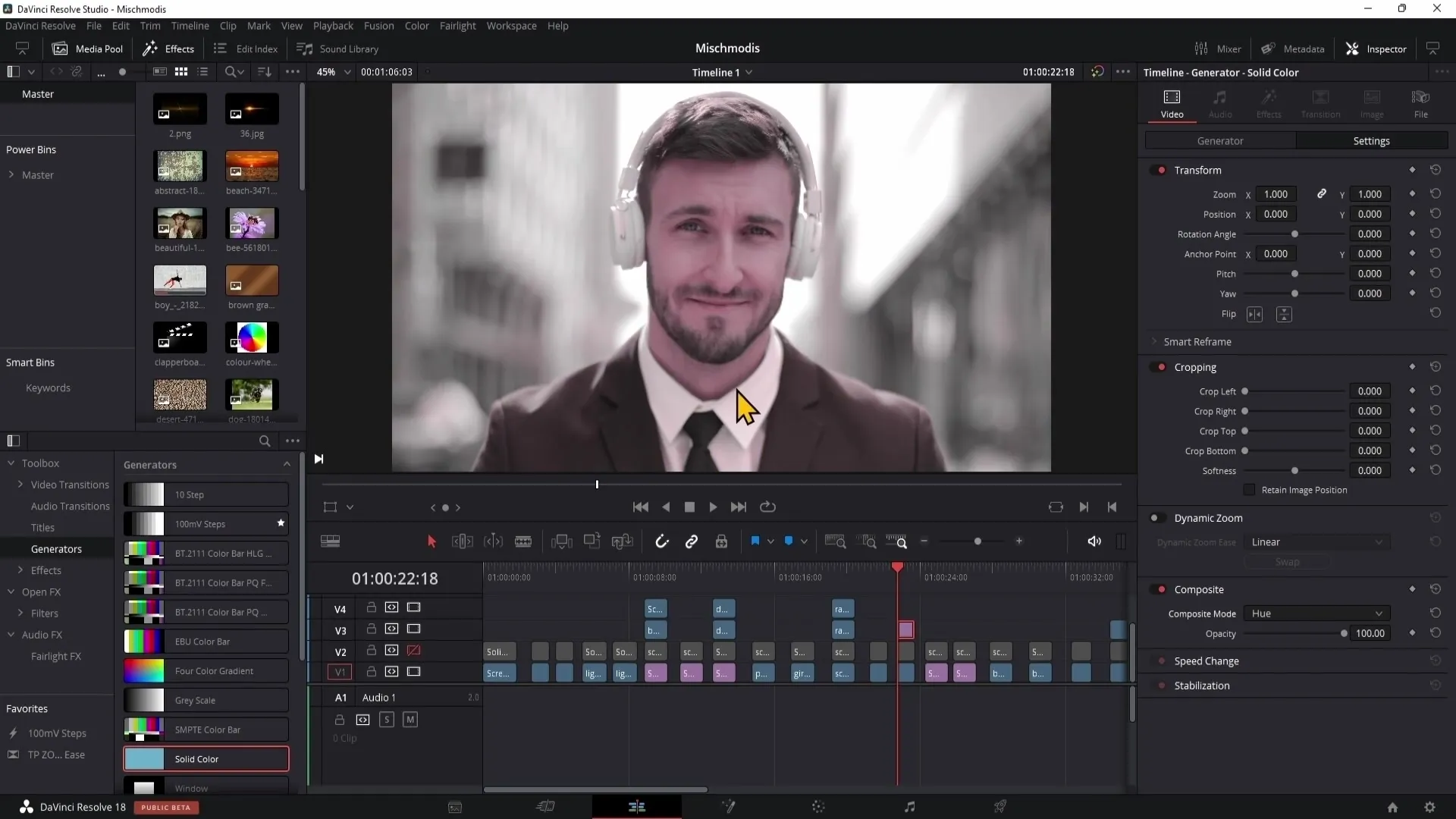 DaVinci Resolve: Mixing modes for creative color corrections