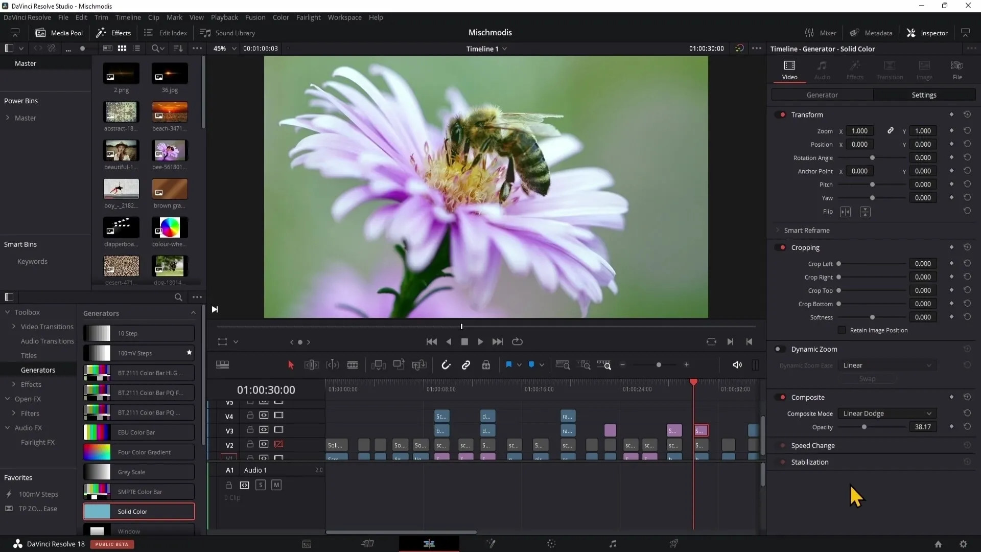 DaVinci Resolve: Mixing modes for creative color corrections