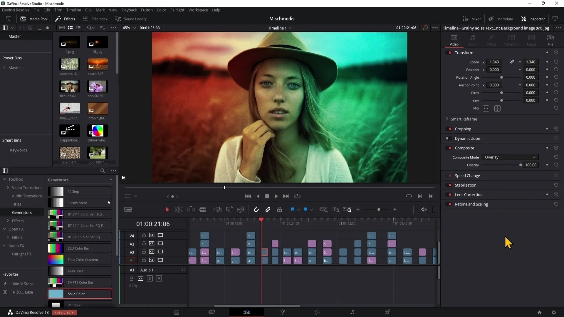 DaVinci Resolve: Mode Komposit - Panduan lengkap