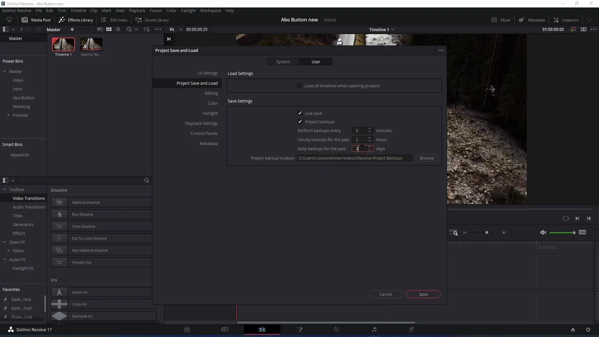 DaVinci Resolve'da projelerinizi güvence altına alın - işte nasıl yapılır