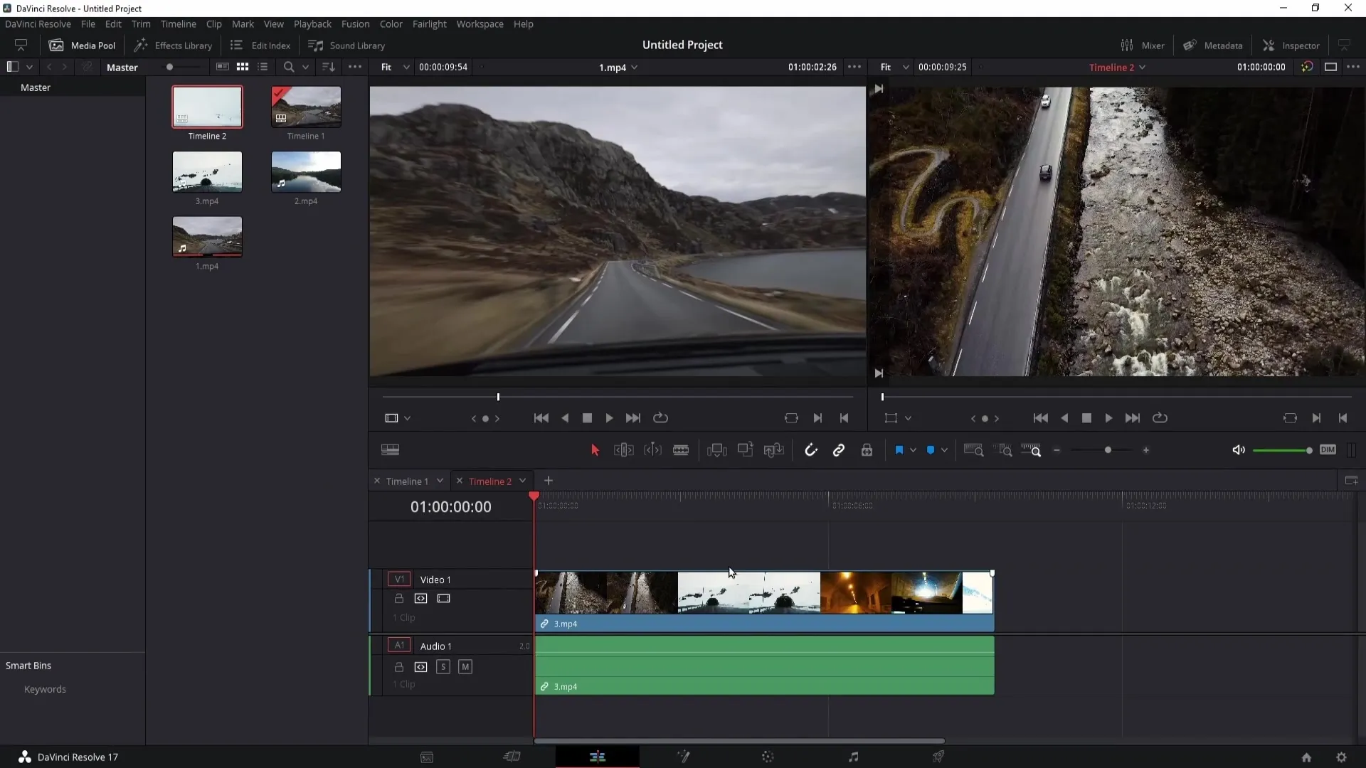 Effective use of the timeline in DaVinci Resolve