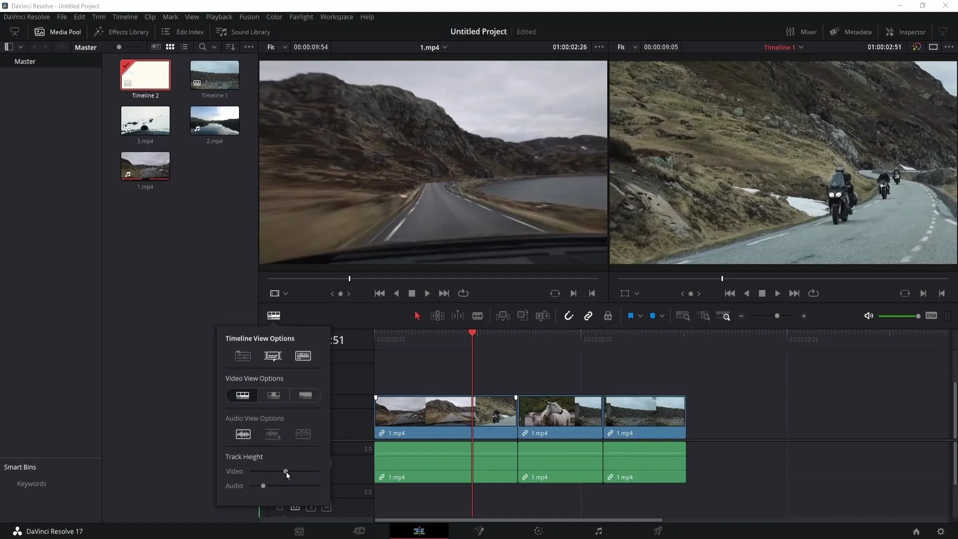 Pemanfaatan efektif dari Timeline di DaVinci Resolve