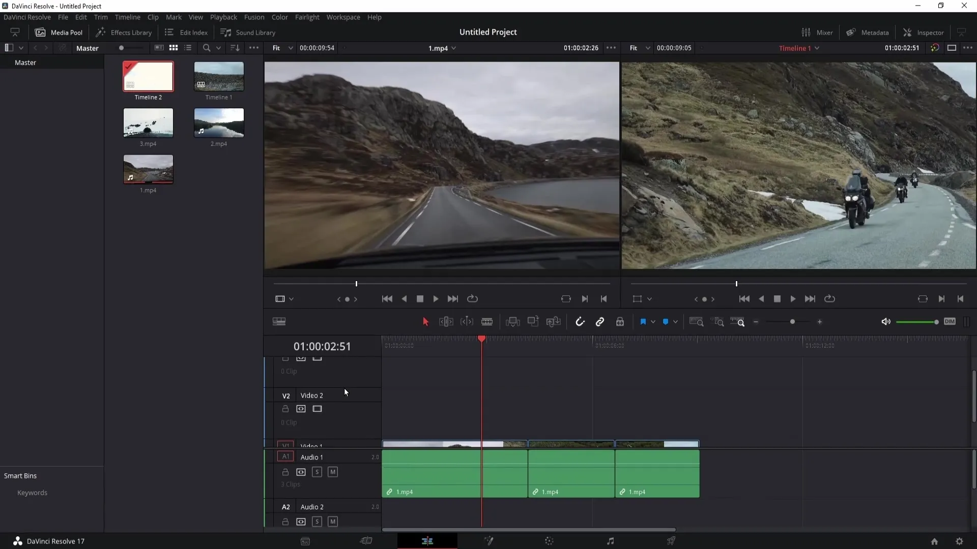 Effective use of the timeline in DaVinci Resolve