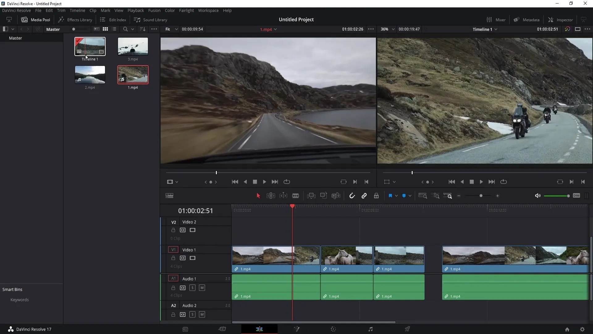 Utilizzo efficace della timeline in DaVinci Resolve