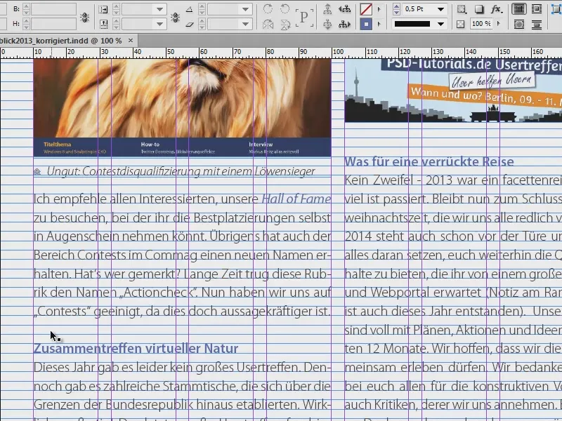 Utiliser des outils visuels dans InDesign.