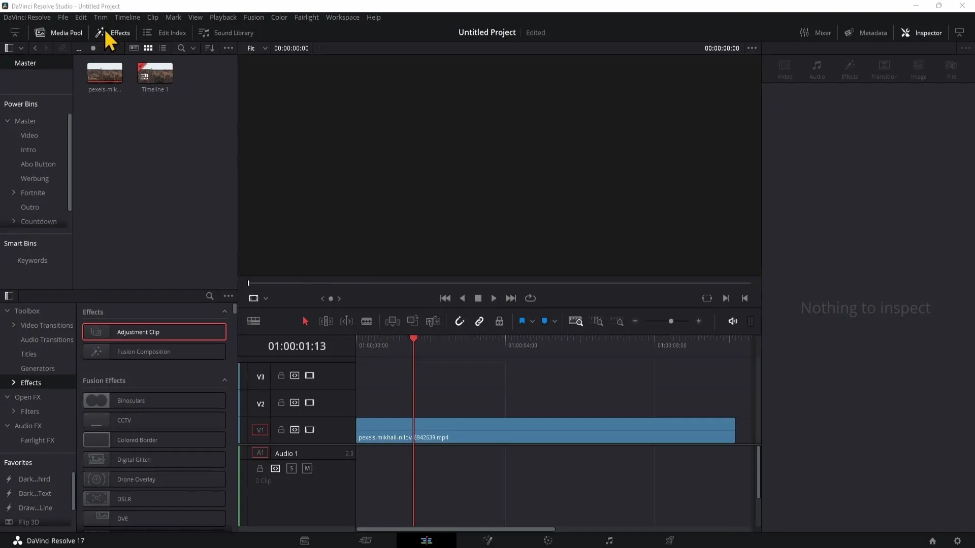 DaVinci Resolve – Penggunaan optimal dari Adjustment Clips