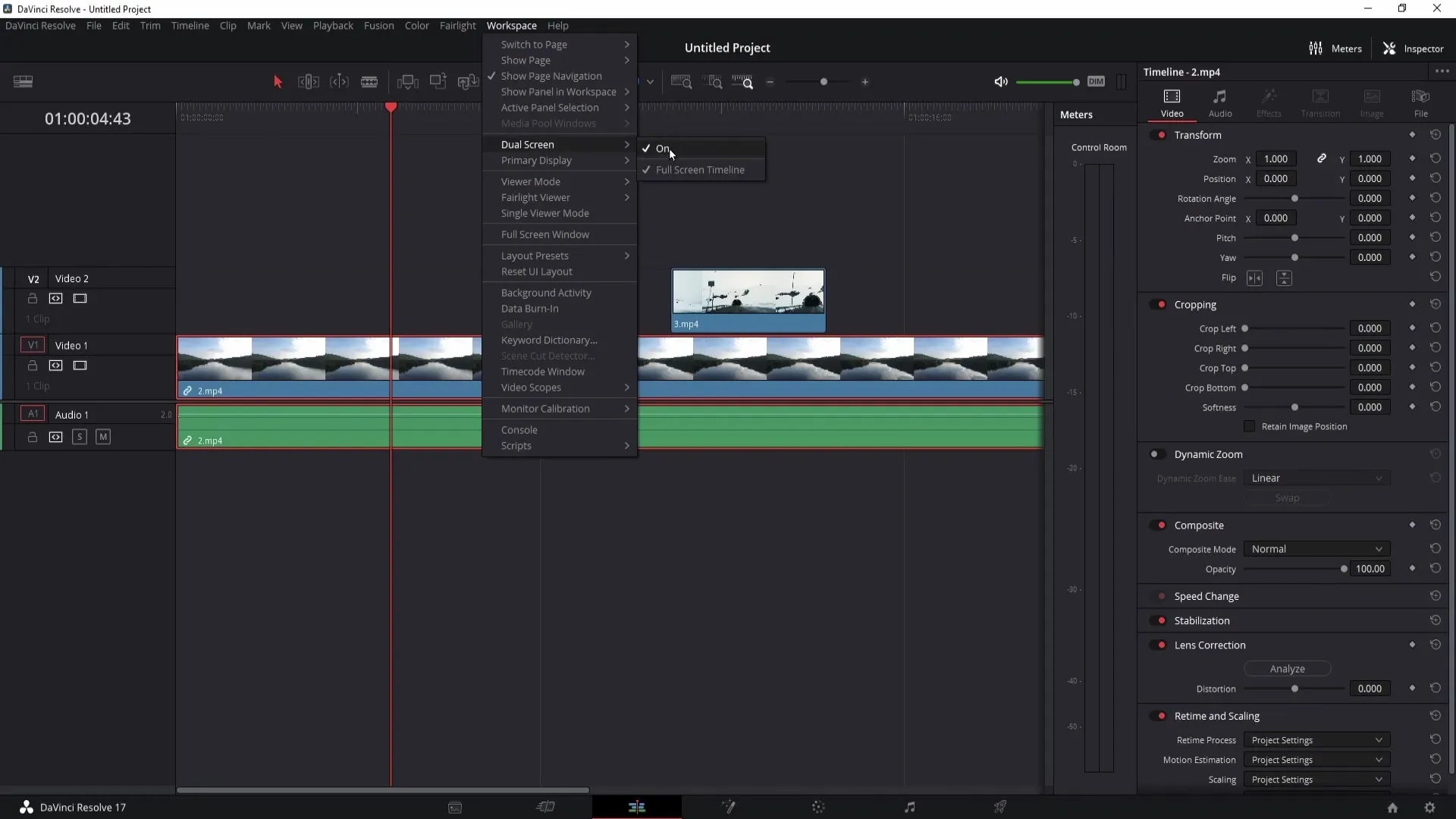 Effizientes Arbeiten mit dem Dualscreen in DaVinci Resolve