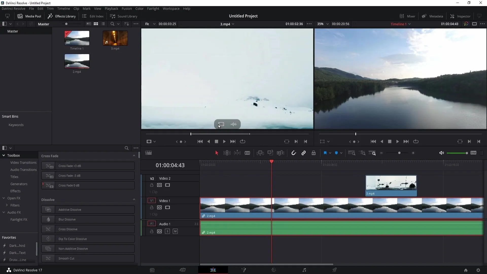 Efficient working with the dual screen in DaVinci Resolve