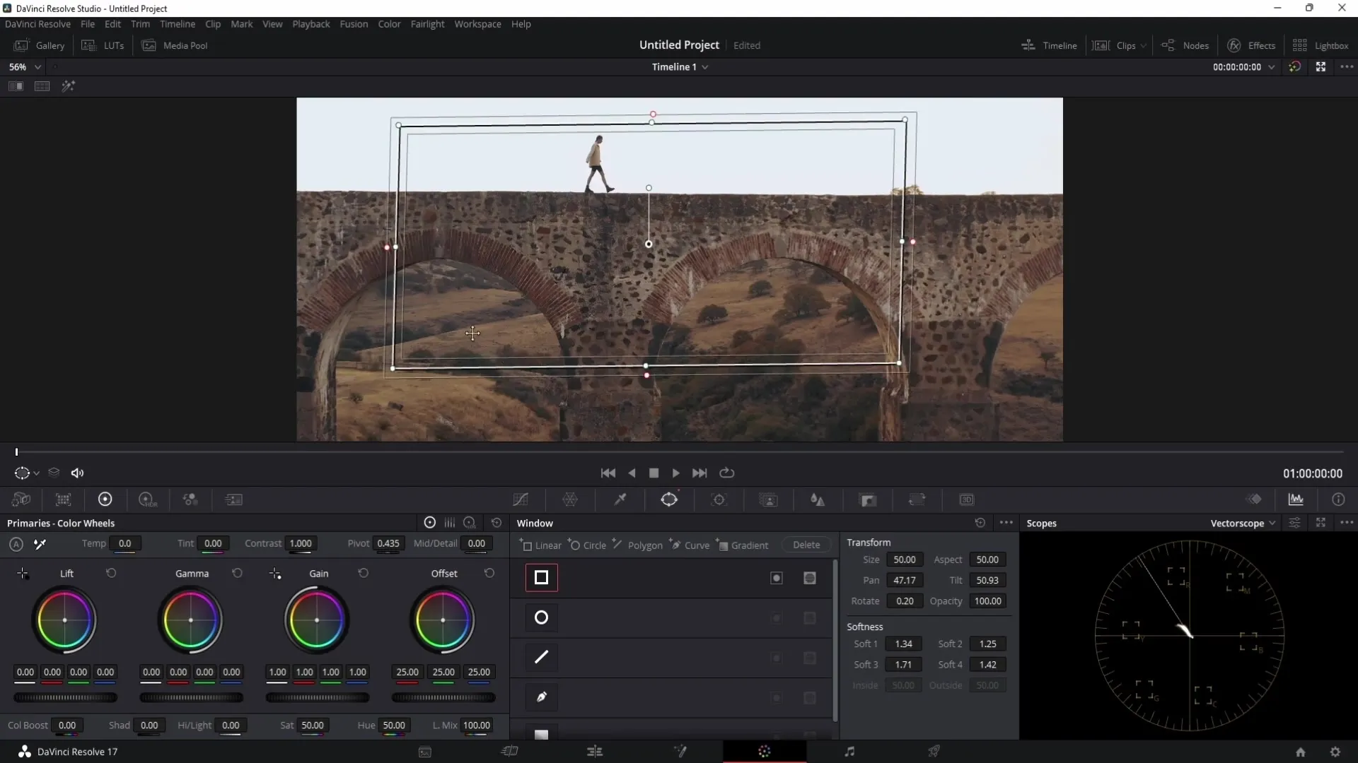 Pedoman detail untuk masker di DaVinci Resolve