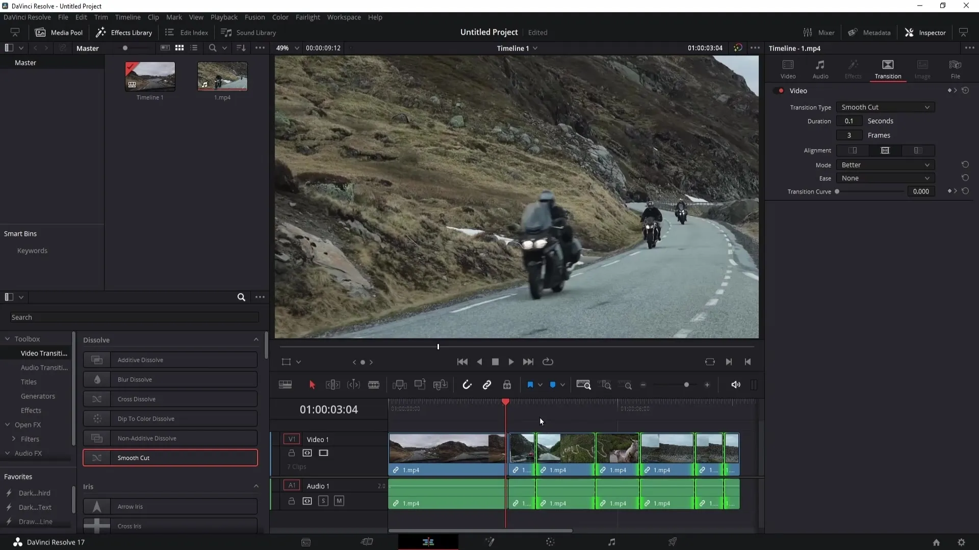 Effective use of Jump Cut and Smooth Cut in DaVinci Resolve