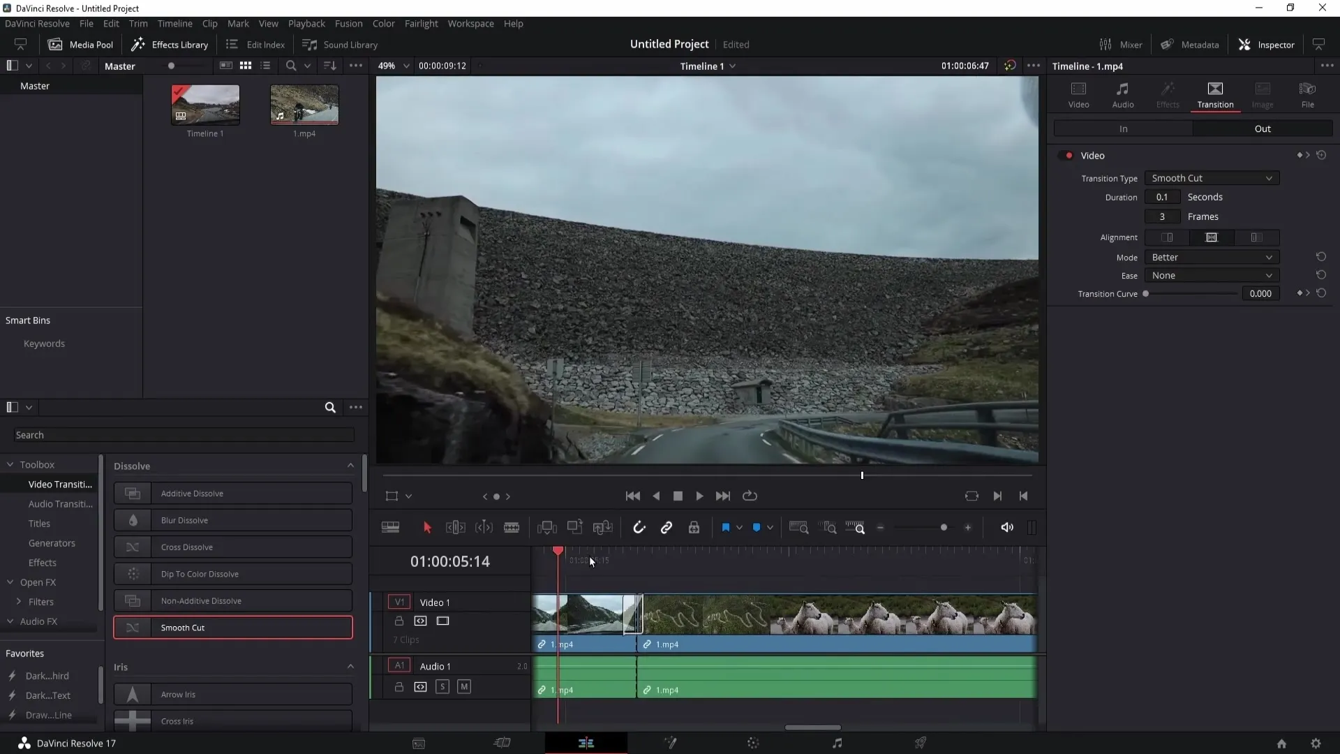 Effective use of jump cut and smooth cut in DaVinci Resolve