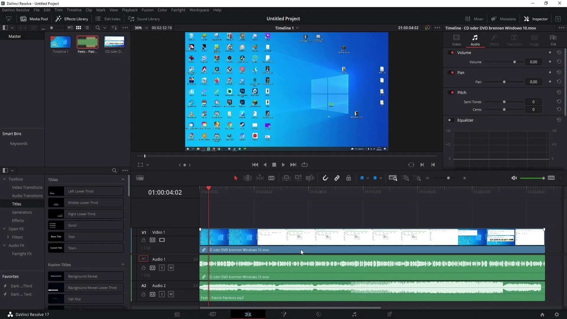 DaVinci Resolve'e müzik ekleyin ve düzenleyin