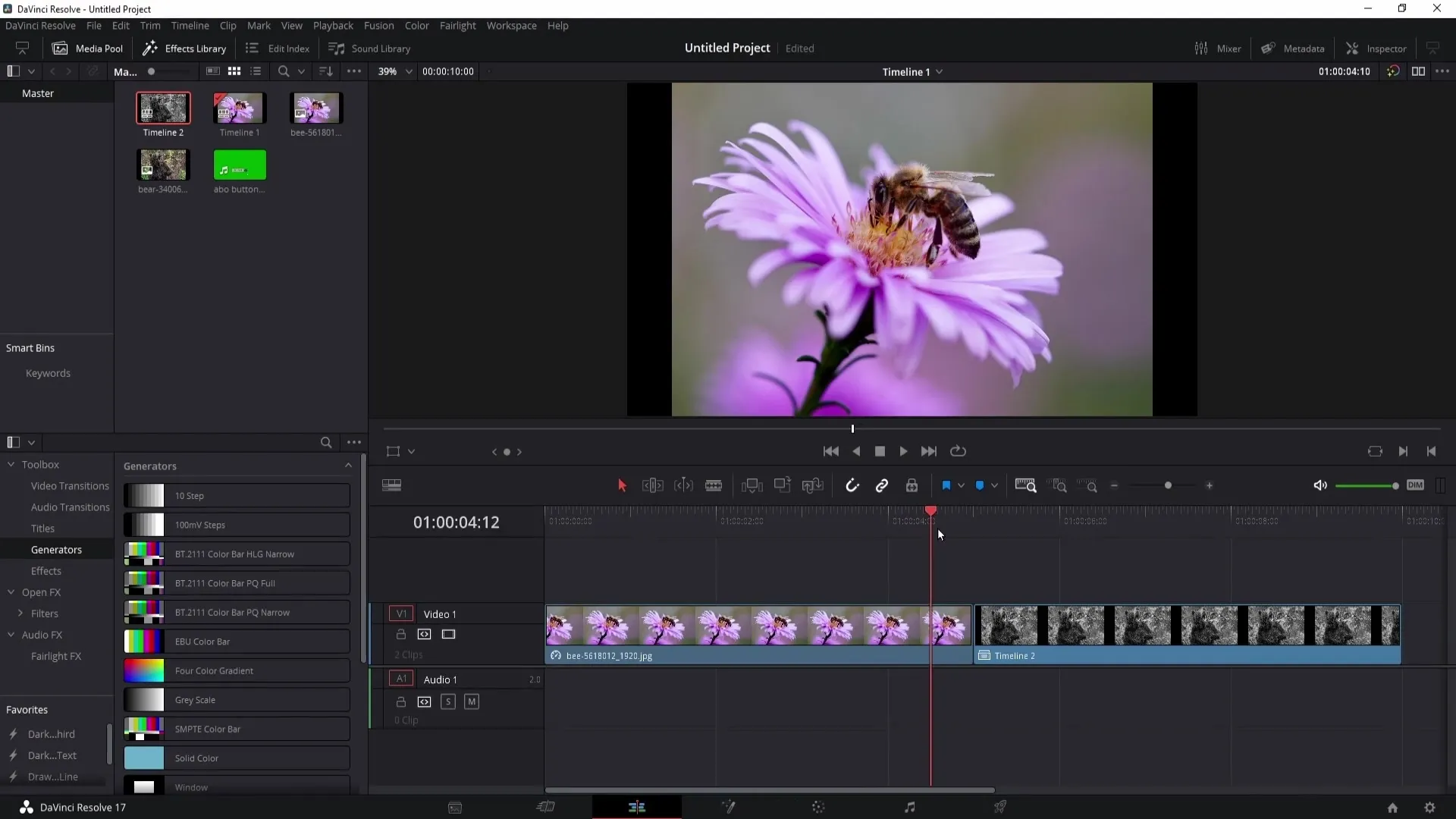 DaVinci Resolve: Una guida passo dopo passo per la creazione di timeline