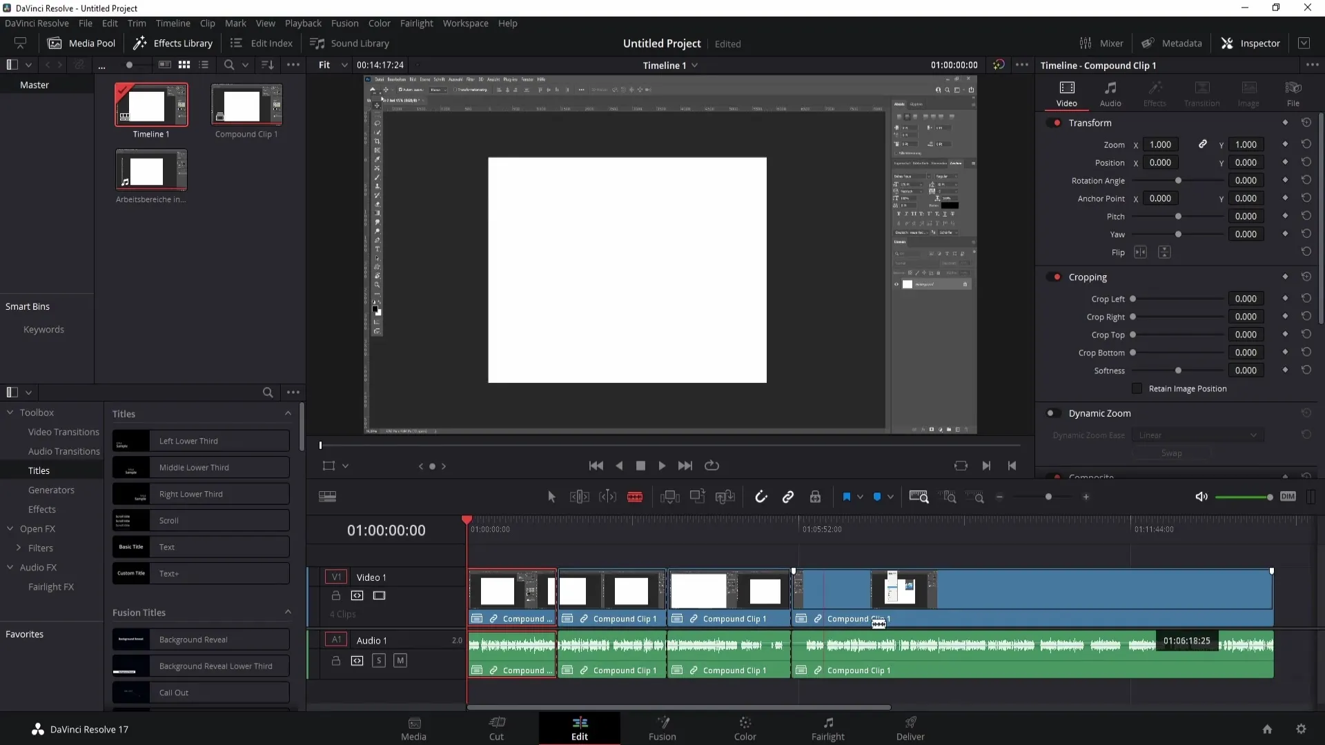 Klipu savienošana programmā DaVinci Resolve - soli pa solim