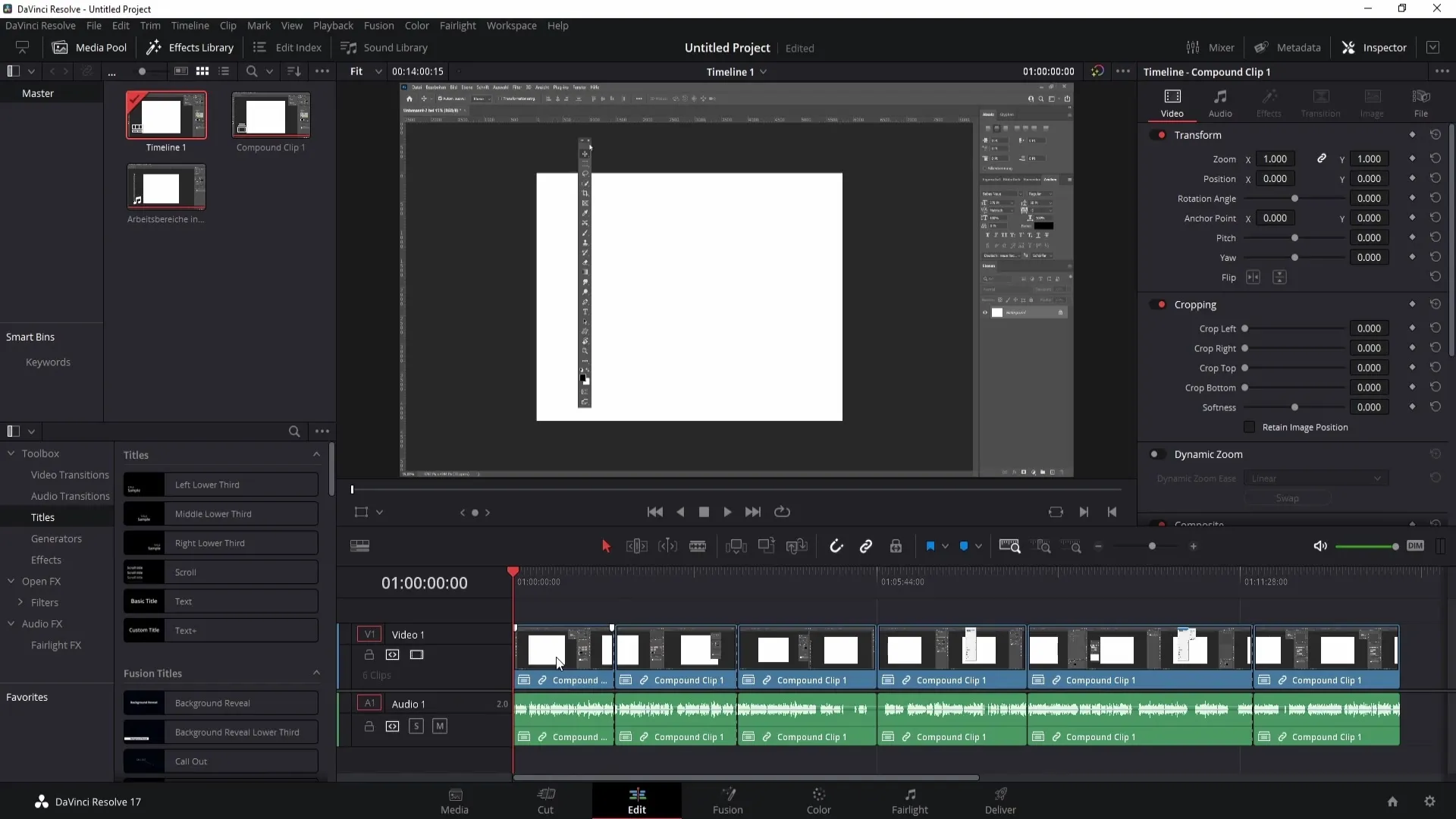 Menghubungkan klip di DaVinci Resolve - Panduan Langkah demi Langkah