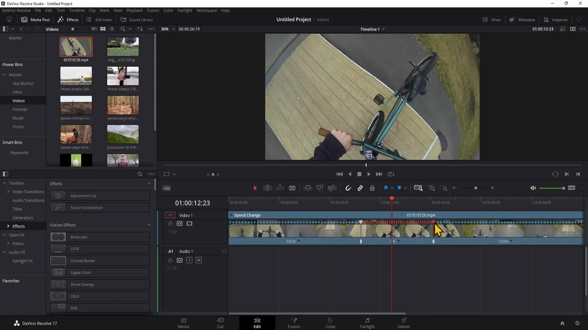 Anleitung zur Verwendung der Retime Controls in DaVinci Resolve