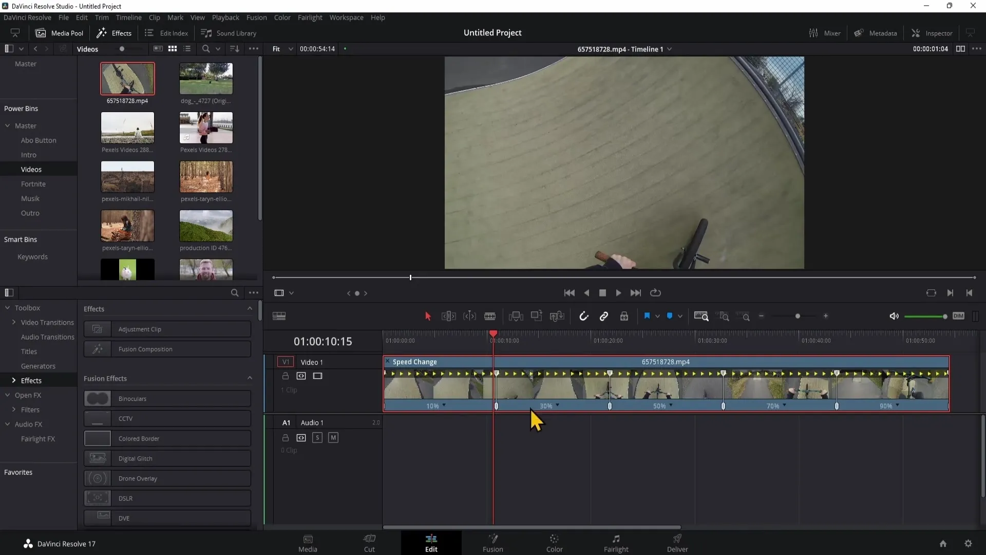 Anleitung zur Verwendung der Retime Controls in DaVinci Resolve