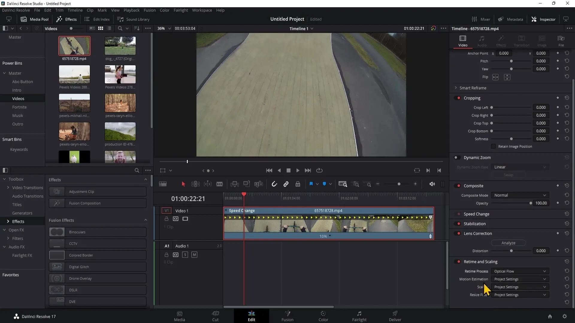 Guide to using the Retime Controls in DaVinci Resolve