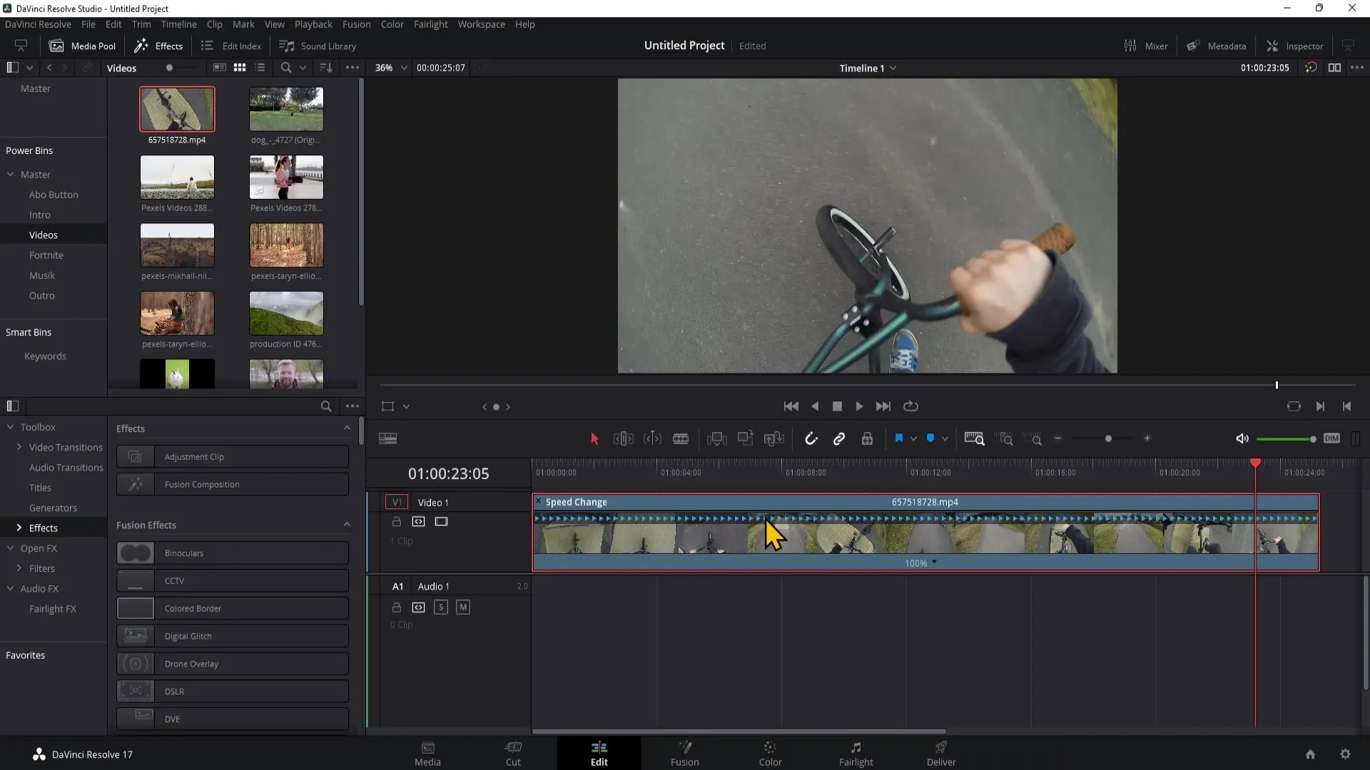 Instructions for using the Retime Controls in DaVinci Resolve