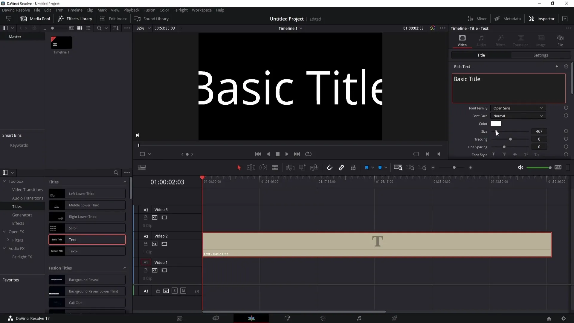 Pengeditan teks di DaVinci Resolve - Petunjuk langkah demi langkah Anda