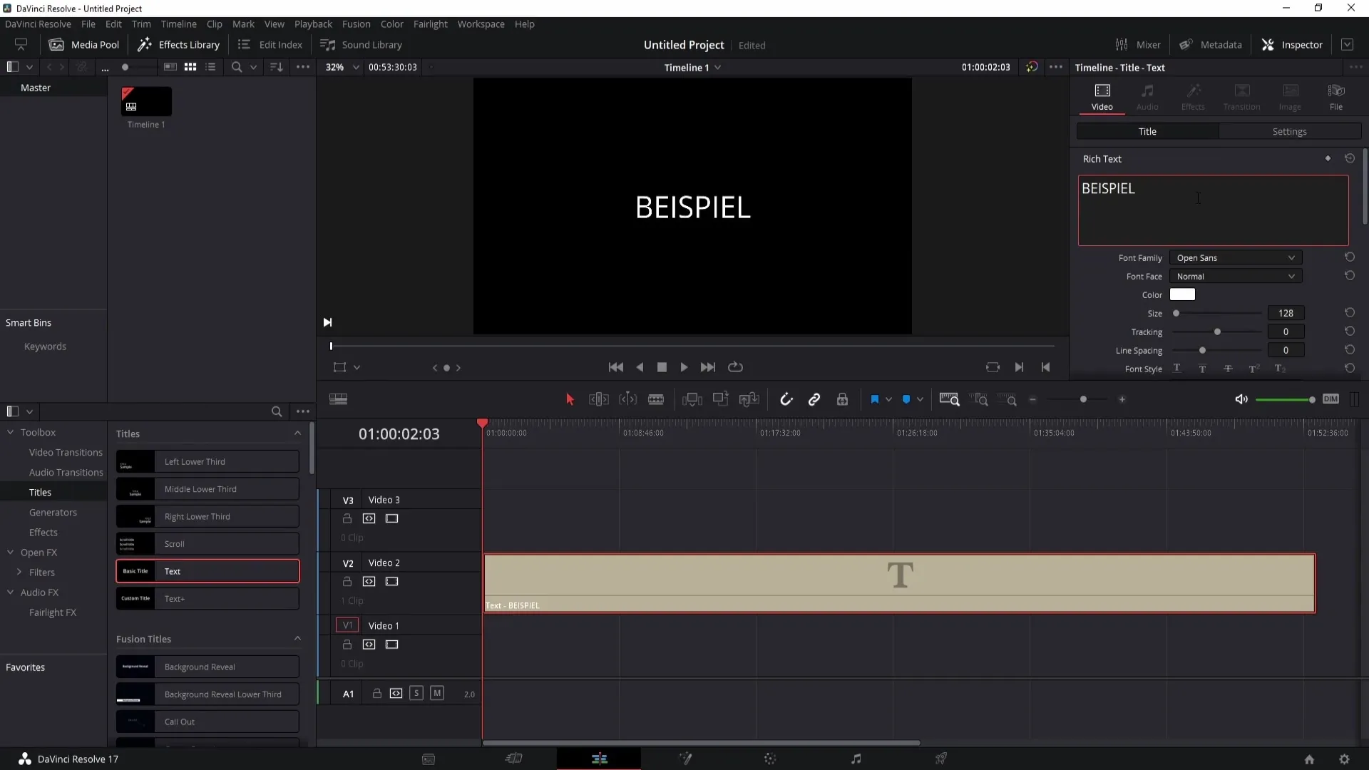 Text editing in DaVinci Resolve - Your step-by-step guide