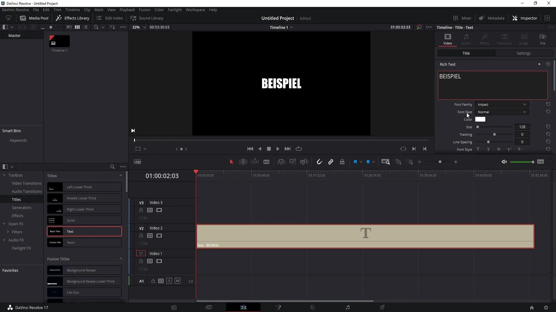 Pengeditan teks dalam DaVinci Resolve - Petunjuk langkah demi langkah Anda