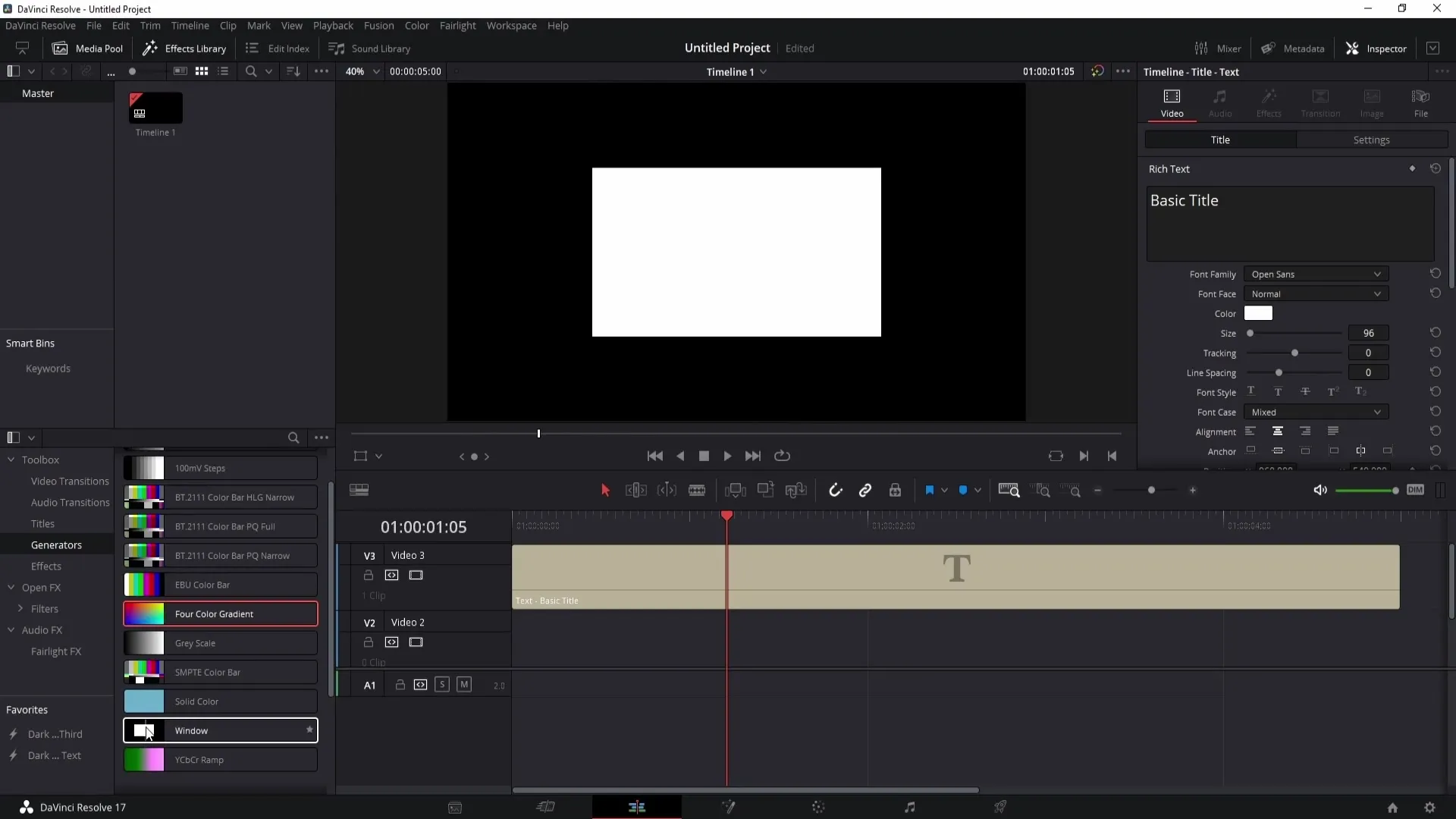 Membuat latar belakang berwarna di DaVinci Resolve - Sebuah tutorial lengkap