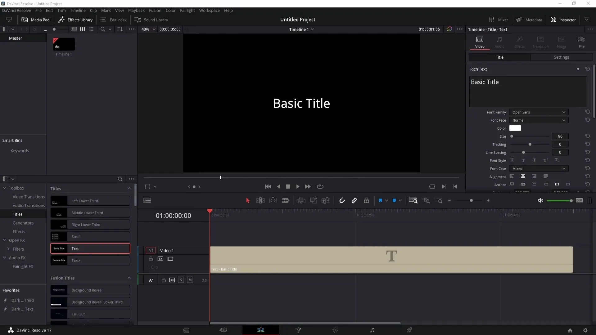 Create a colored background in DaVinci Resolve – A comprehensive tutorial