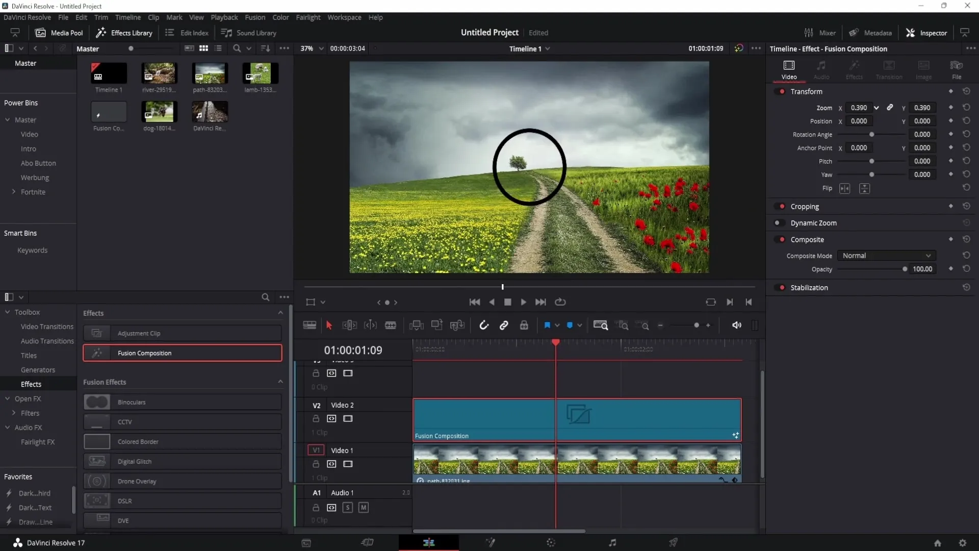 Bentuk Kreatif di DaVinci Resolve: Panduan lengkap untuk membuat bentuk di area Fusion