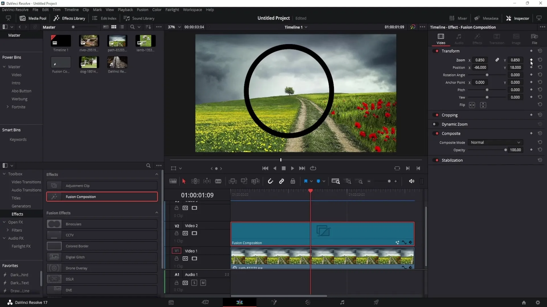 Bentuk Kreatif dalam DaVinci Resolve: Panduan lengkap untuk membuat bentuk di dalam area Fusion