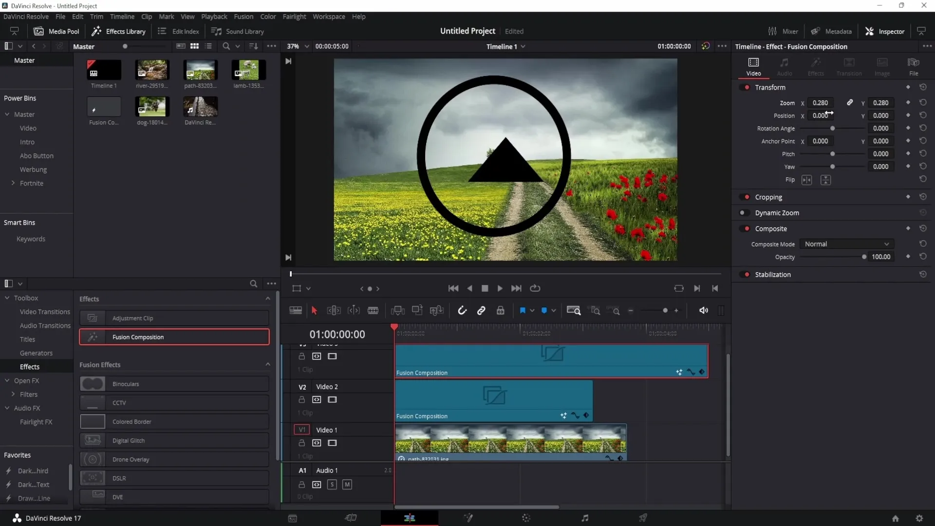 Bentuk kreatif di DaVinci Resolve: Panduan lengkap untuk membuat bentuk di area Fusion