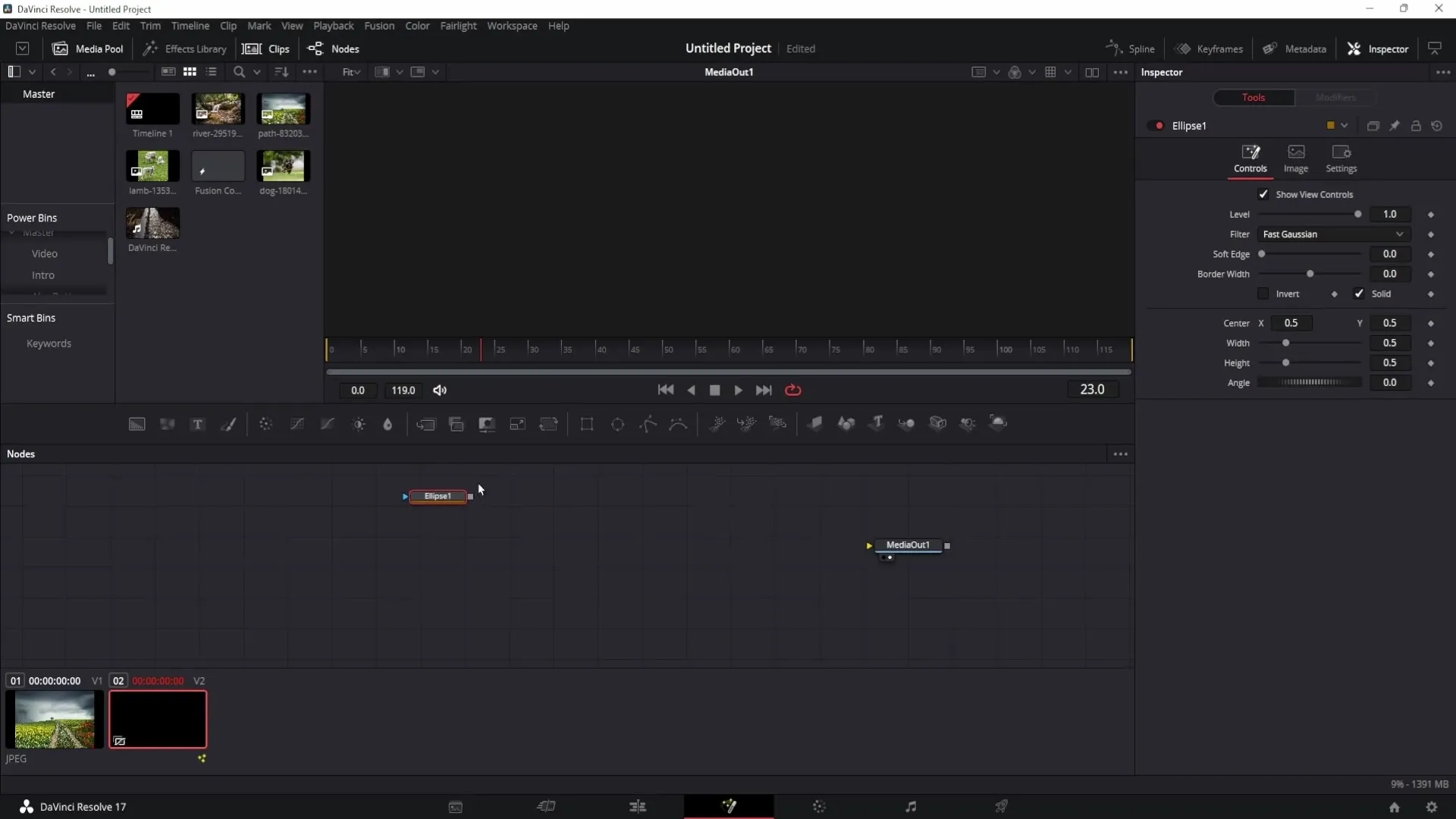 Bentuk kreatif di DaVinci Resolve: Panduan komprehensif untuk membuat bentuk di area Fusion