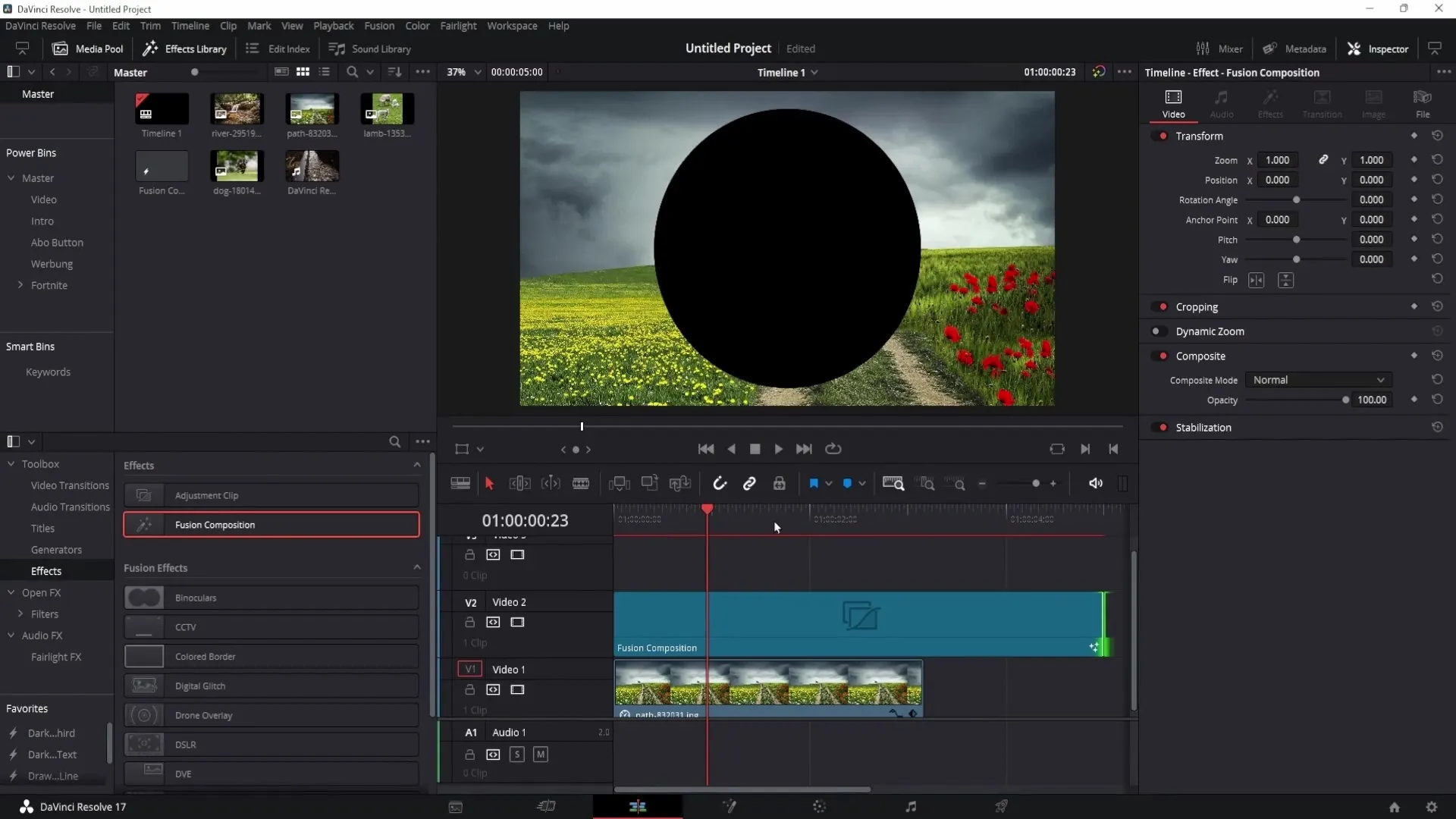 Bentuk kreatif dalam DaVinci Resolve: Panduan lengkap untuk membuat bentuk di area Fusion