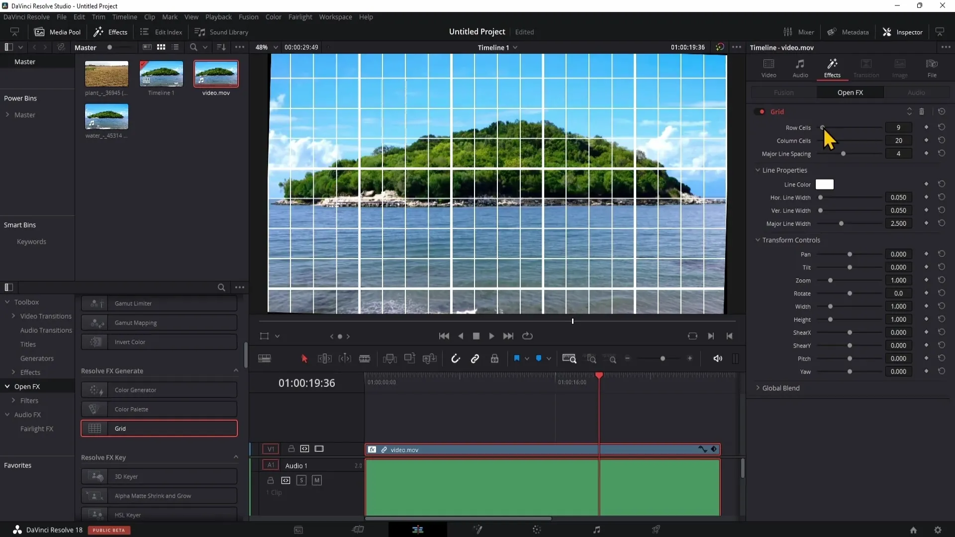 Straightening horizon in DaVinci Resolve: Step-by-step guide