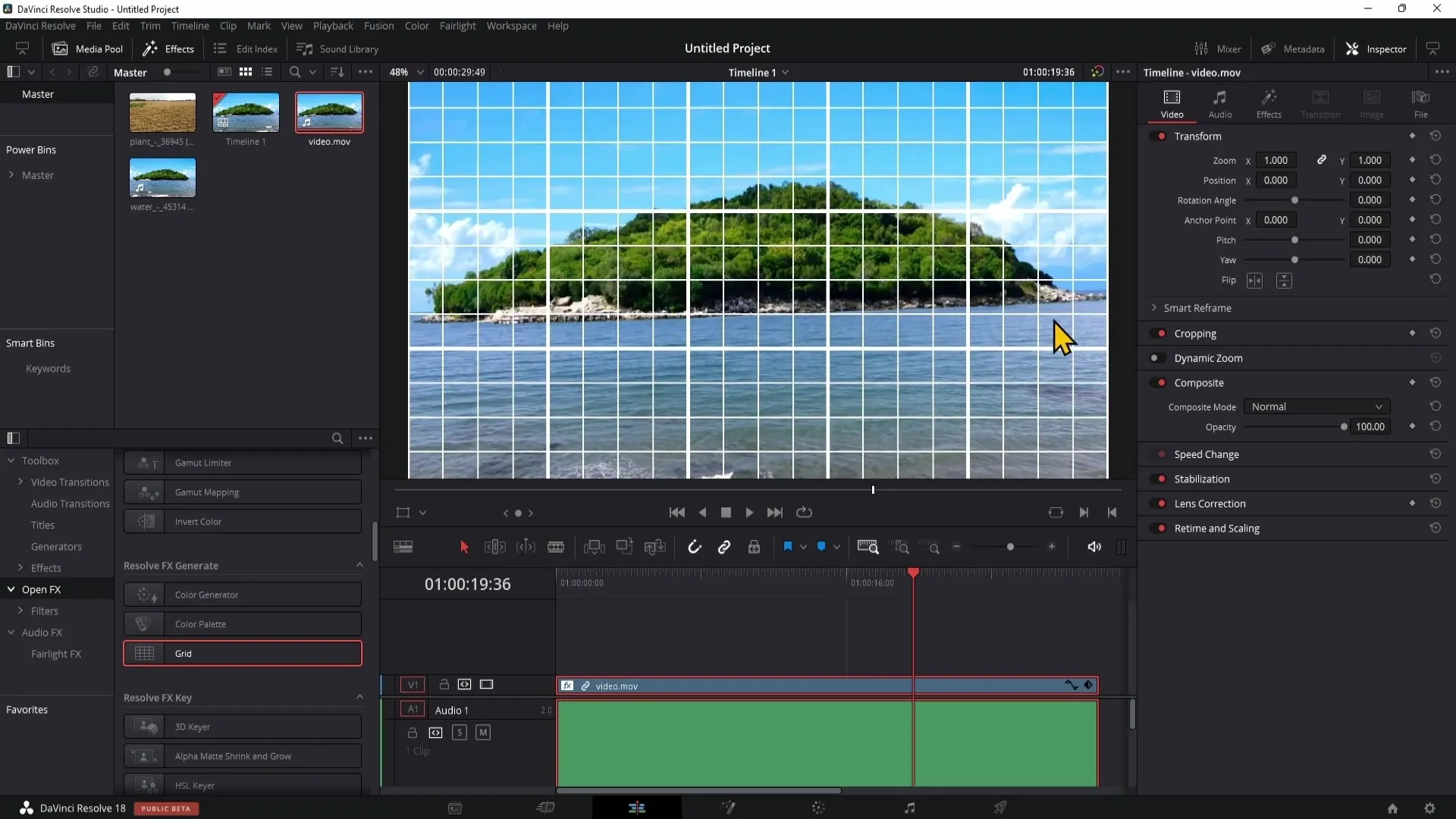 Redresser l'horizon dans DaVinci Resolve : Guide étape par étape