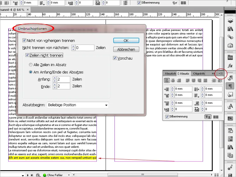 Voreinstellungen in Adobe InDesign