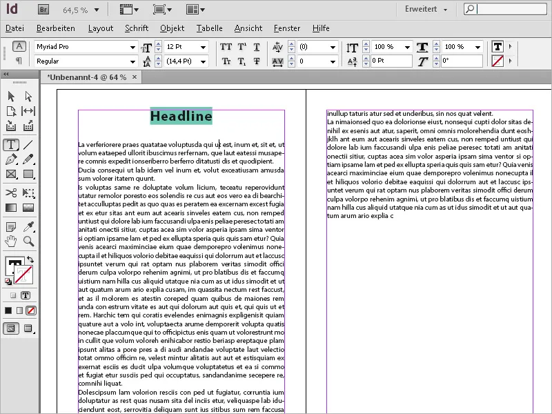 Voreinstellungen in Adobe InDesign