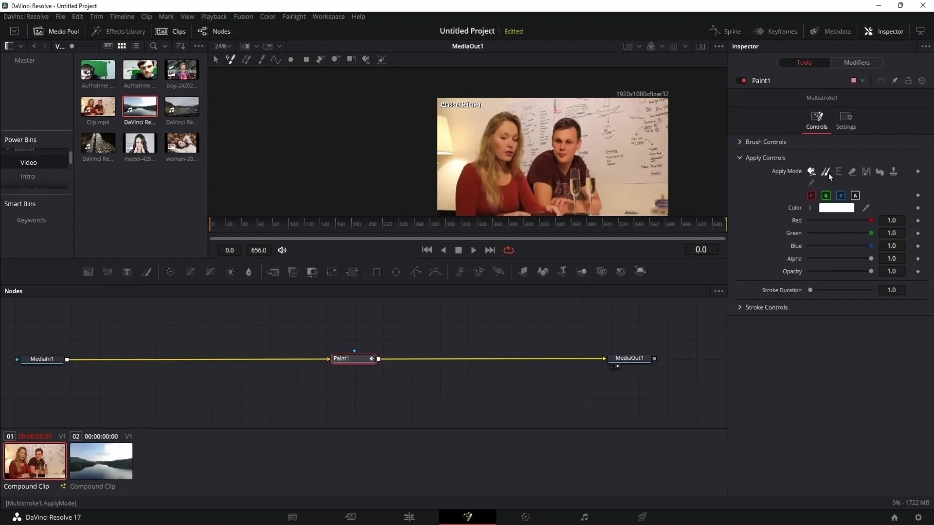 Menghapus watermark di DaVinci Resolve - Petunjuk langkah demi langkah