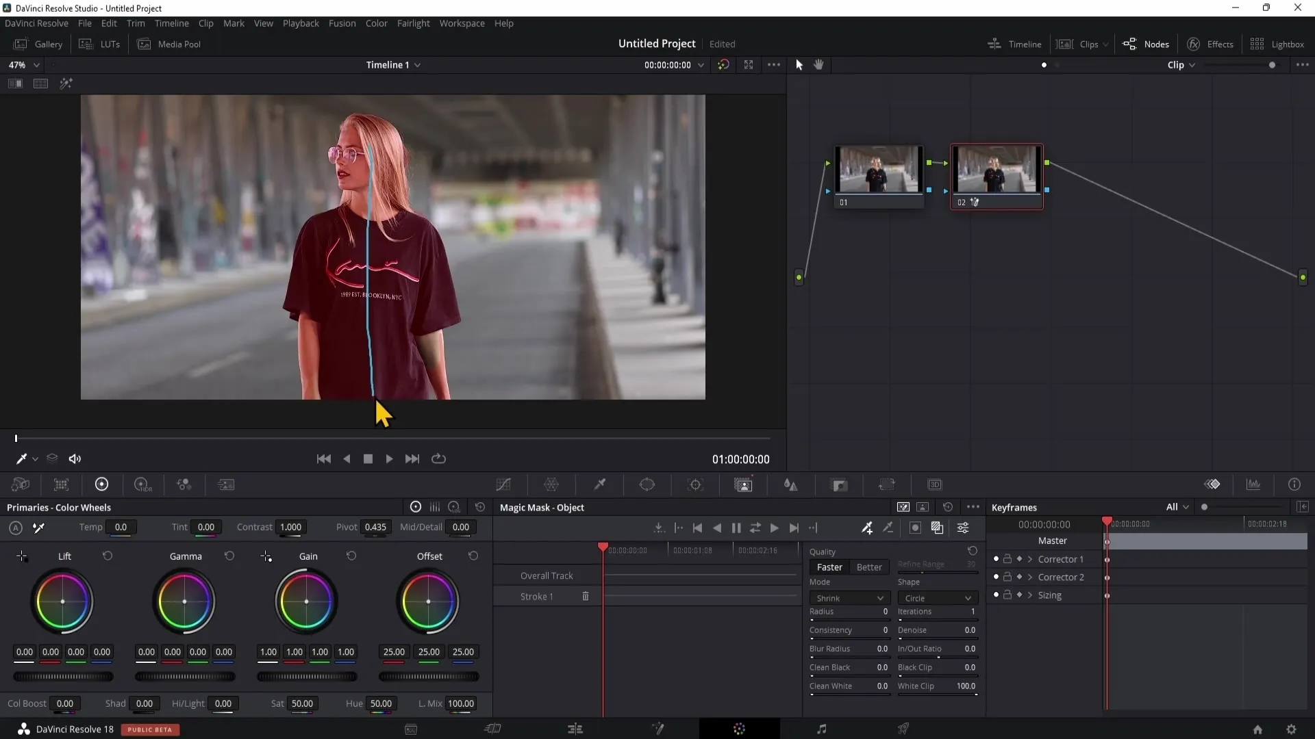 DaVinci Resolve: Effektiv eine Person Freistellen