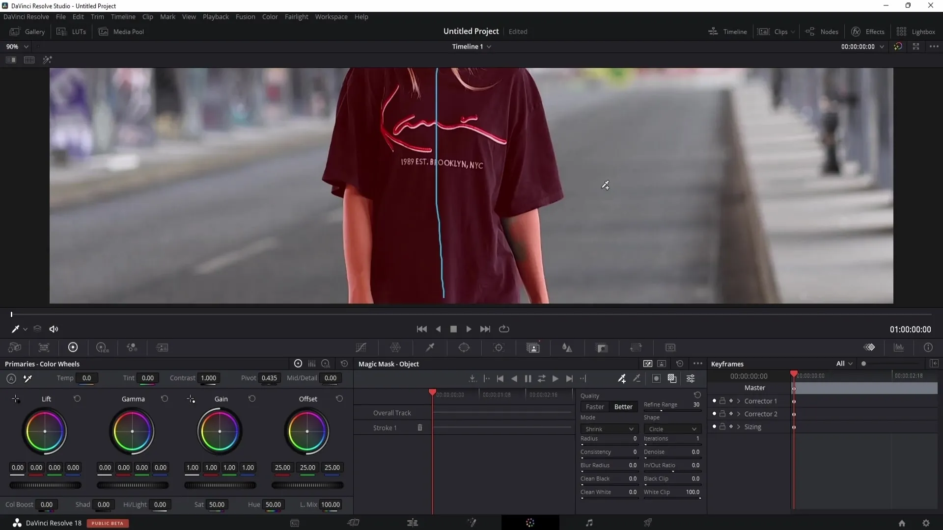 DaVinci Resolve: Effectively isolate a person