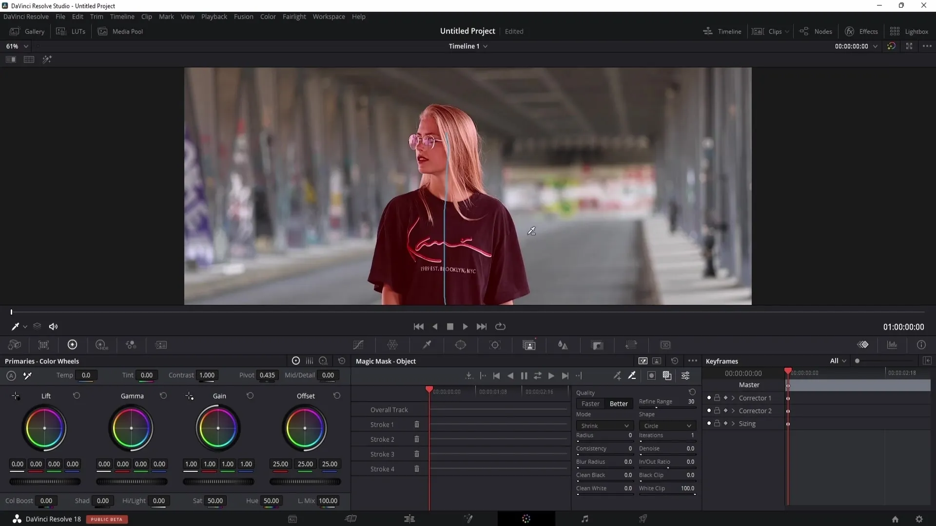 DaVinci Resolve: Effektiv eine Person Freistellen