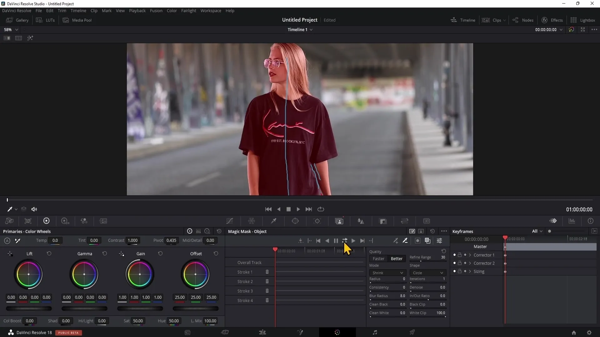 DaVinci Resolve: Effectively isolating a person