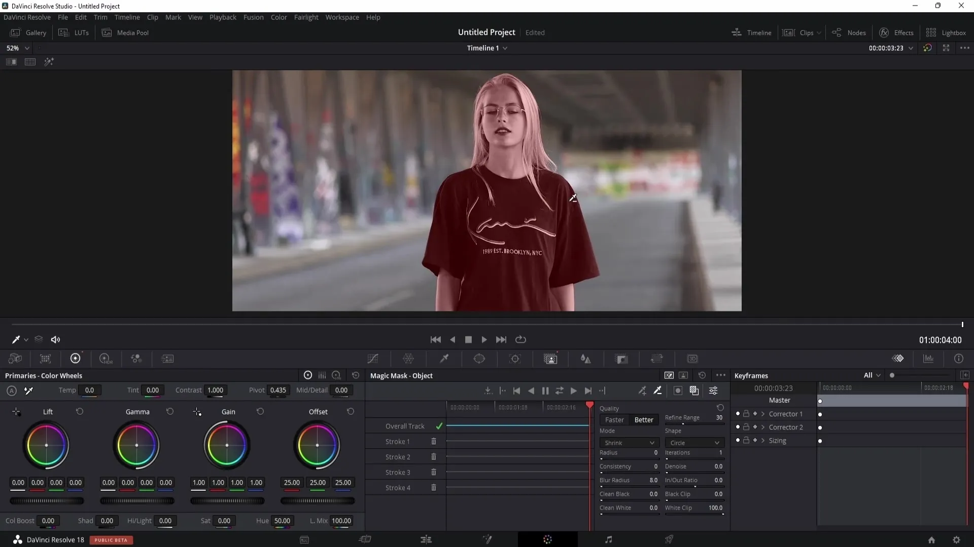 DaVinci Resolve: Effectively isolate a person